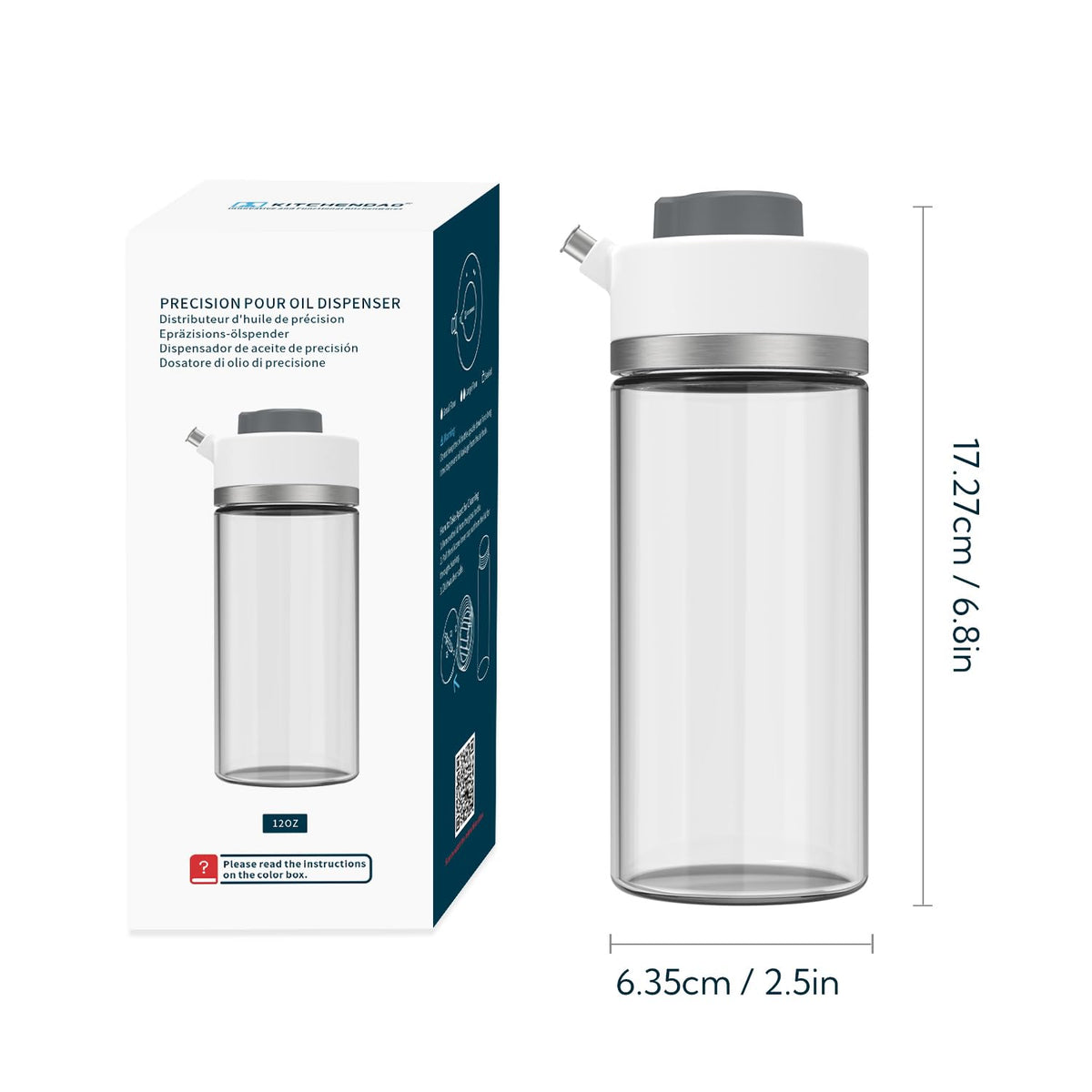 KITCHENDAO oil and vinegar dispenser suits daily kitchen tasks