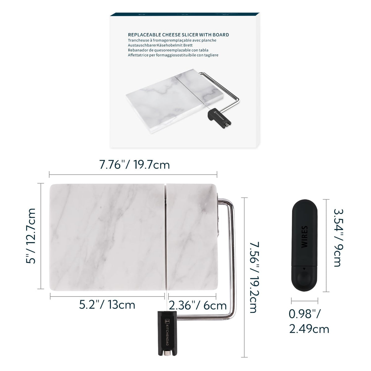 KITCHENDAO two extra wires and case illustrate durability and convenience