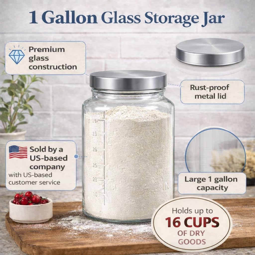 Kitchentoolz jar shows embossed measurement markings for quick ingredient checks.