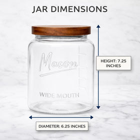 Kitchentoolz glass jar shows measurement markings for easy portioning.