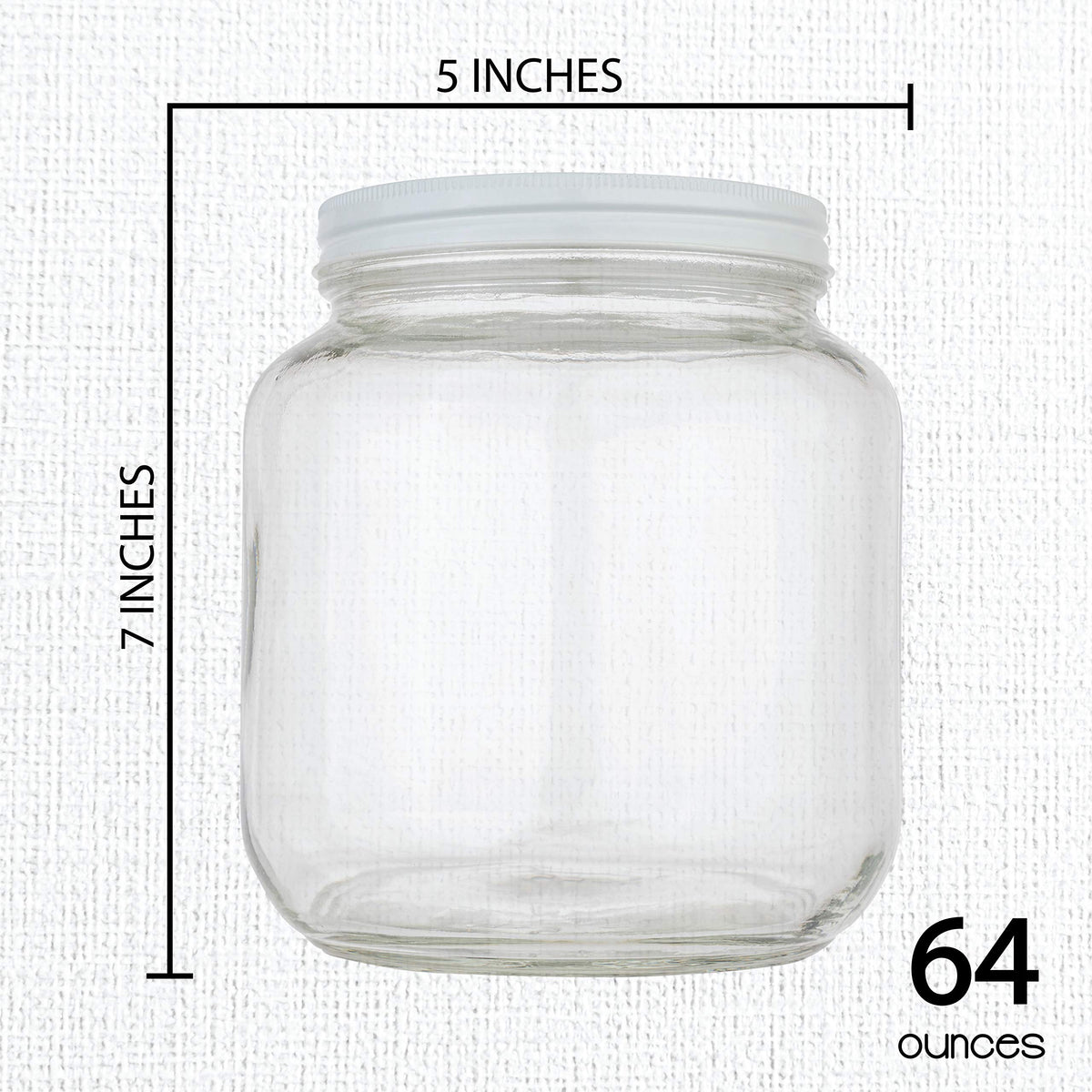 Kitchentoolz half gallon clear glass jar showing contents clearly