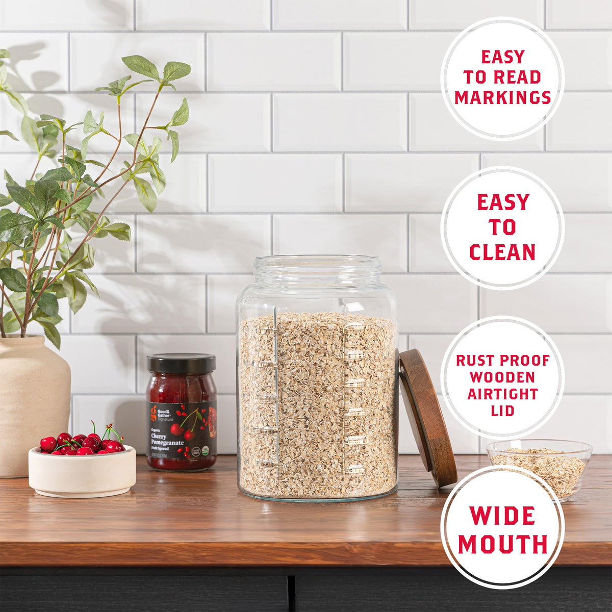Kitchentoolz two-pack mason jars offer versatile storage options.