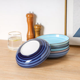 KitchenTour assorted color bowls brightening the dining table