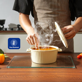Rounded polished edges provide safe handling and a refined look