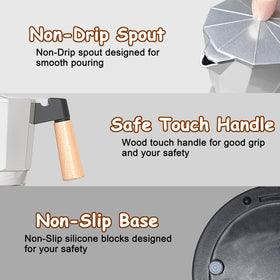 KITfanz removable coffee outlet grey simplifies cleaning and refilling after espresso