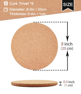 KITLAB cork trivet 0-4-inch-thick provides durable heat insulation