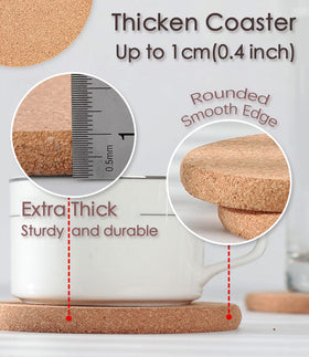 KITLAB thick 0.4-inch cork board cushions heat and protects surfaces.