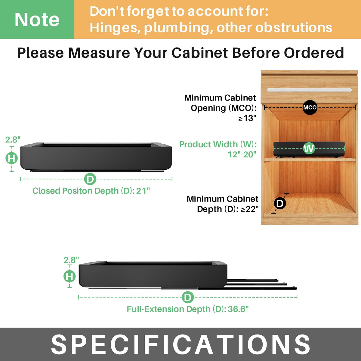 Kitstorack expandable organizer shows adjustable width for cabinets