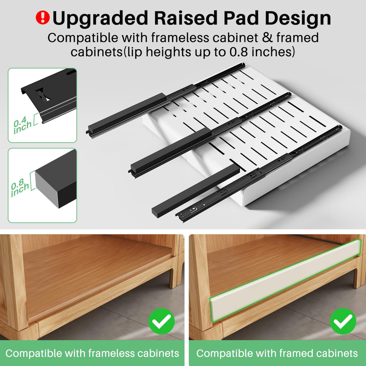 Kitstorack no-drill installation with included screws offers quick setup