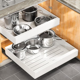 Kitstorack pull-out cabinet organizer extended for easy access