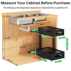 Kitstorack pull-out cabinet storage shelves keeping items reachable in tight spaces