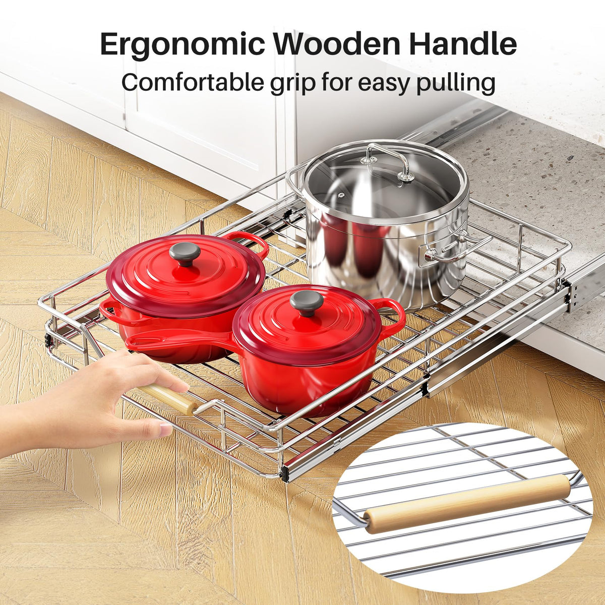 Kitstorack smooth, silent operation reduces kitchen noise during use