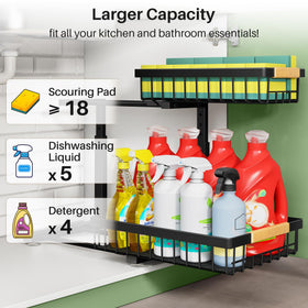 Kitstorack sturdy steel construction provides durable storage for heavy cleaners.