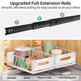 Kitstorack three-stage ball-bearing slides provide smooth, full-extension access.