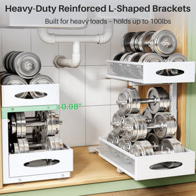 Kitstorack heavy-duty carbon steel frame supports up to 100 lbs