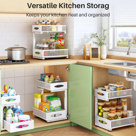 Kitstorack space-saving under-sink solution helps keep cabinets tidy