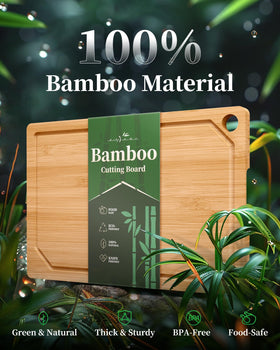 Kitsure bamboo cutting board 18x12 suitable for large cuts and roasts