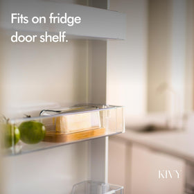 KIVY butter dish features FSC-acacia base for a sustainable touch.