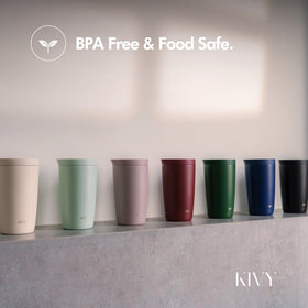 KIVY travel mug 12oz compact design fits in small spaces