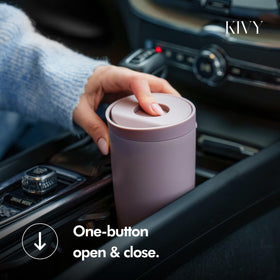 KIVY Travel Mug is made from stainless steel for durability.