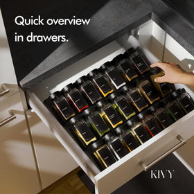 KIVY waterproof labels resist grease for durable spice labeling.