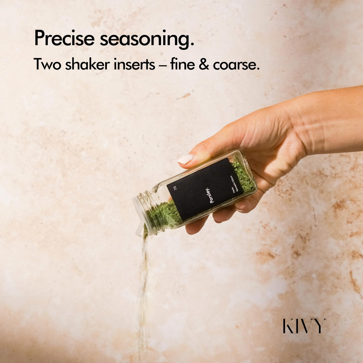 KIVY waterproof labels resist grease for long lasting kitchen organization