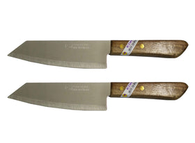Kiwi Deba-style knife set image, versatile prep for meat, fish, and vegetables