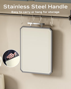 KLAPOLA extra-large cutting board hanging-storage with built-in handle for convenient storage