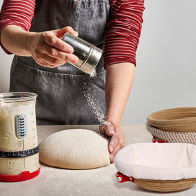 KNEADACE banneton round cover preserves dough moisture balance.