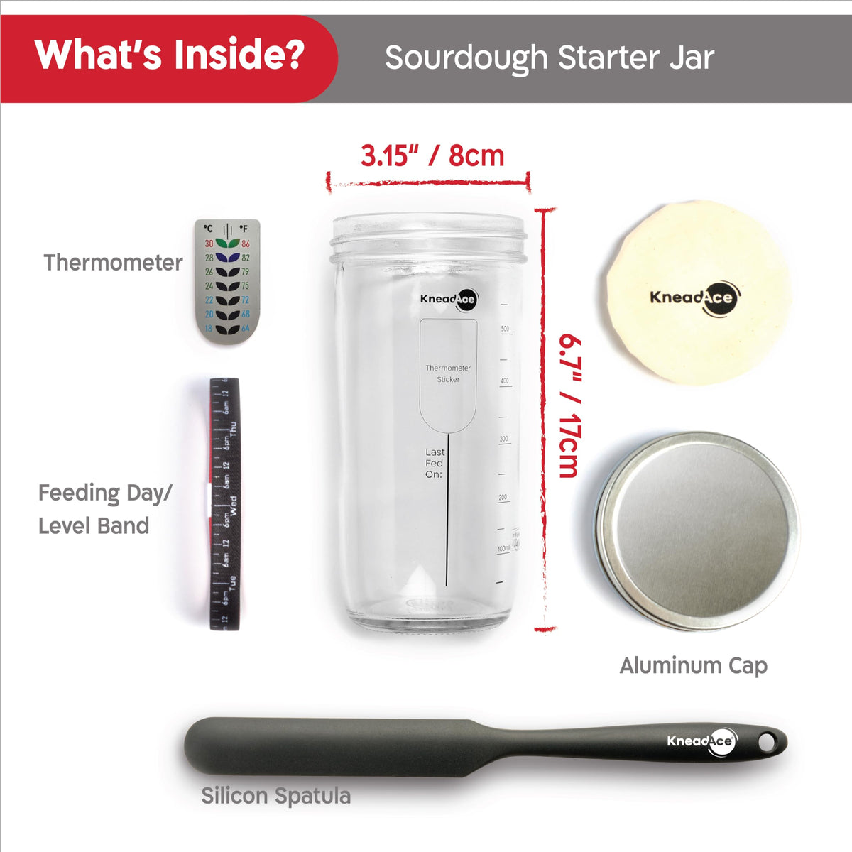KNEADACE scraper helps stir and scrape the jar walls
