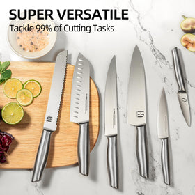 KnifeSaga 8-inch bread knife delivers clean, even slices