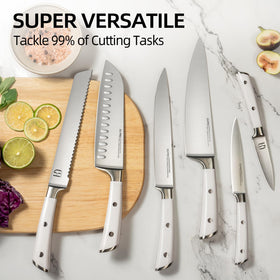 KnifeSaga non-slip base block keeps knives stable during prep.