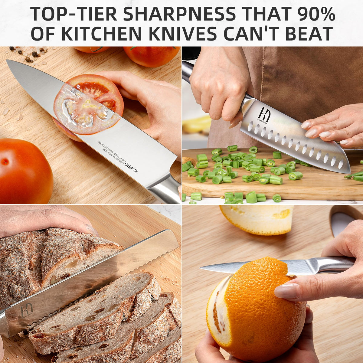 KnifeSaga ultra-sharp edge blade enables precise, effortless cuts