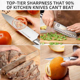 KnifeSaga ultra-sharp edge blade enables precise, effortless cuts