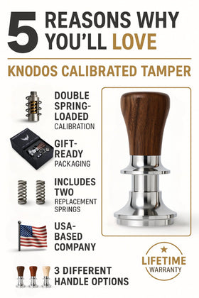 KNODOS calibrated 30 lb tamper with three interchangeable springs
