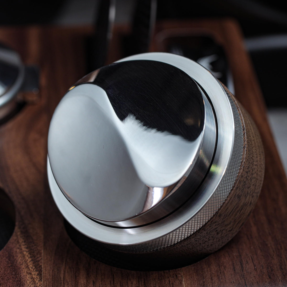 Stainless steel base ensures durable, consistent coffee grounds distribution