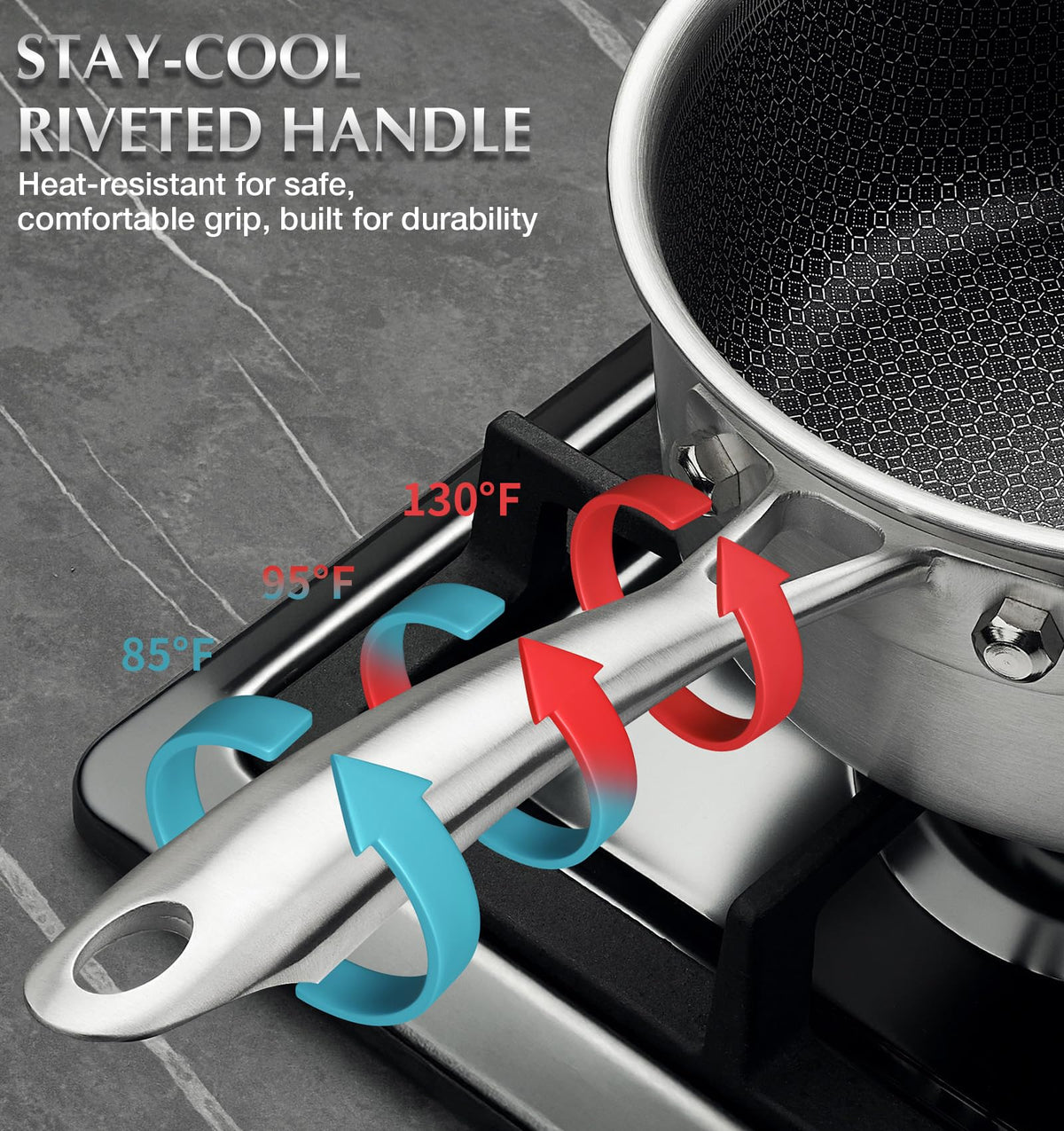 KOCH SYSTEME CS oven-safe design for stovetop-to-oven transitions.