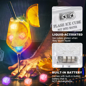 Komokeru liquid-activated LED cubes light up on contact with liquid