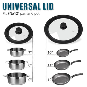 Komokeru universal lid shows tempered glass and silicone rim for durability