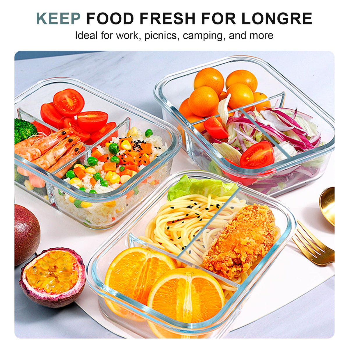 KOMUEE 5-pack set helps organize weekly meal prep and reduce waste.