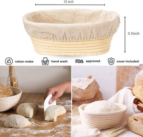 KONGDY oval bread-proofing cloth six-pack for reusable home baking.