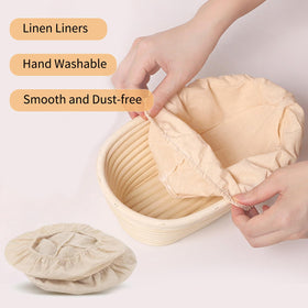 KONGDY linen-cotton proofing cloth offers soft, non-stick dough shaping.