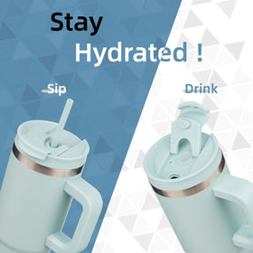 Konokyo 30oz tumbler with two included straws supports cold drinks on the go.