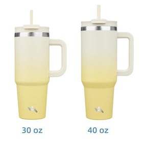Konokyo 40oz lemon tumbler shows double-wall insulation for temperature balance