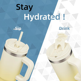 Konokyo lemon tumbler with spill-proof lid for mess-free sipping