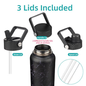 Konokyo stainless steel insulated 32oz bottle keeps drinks cold for hours.