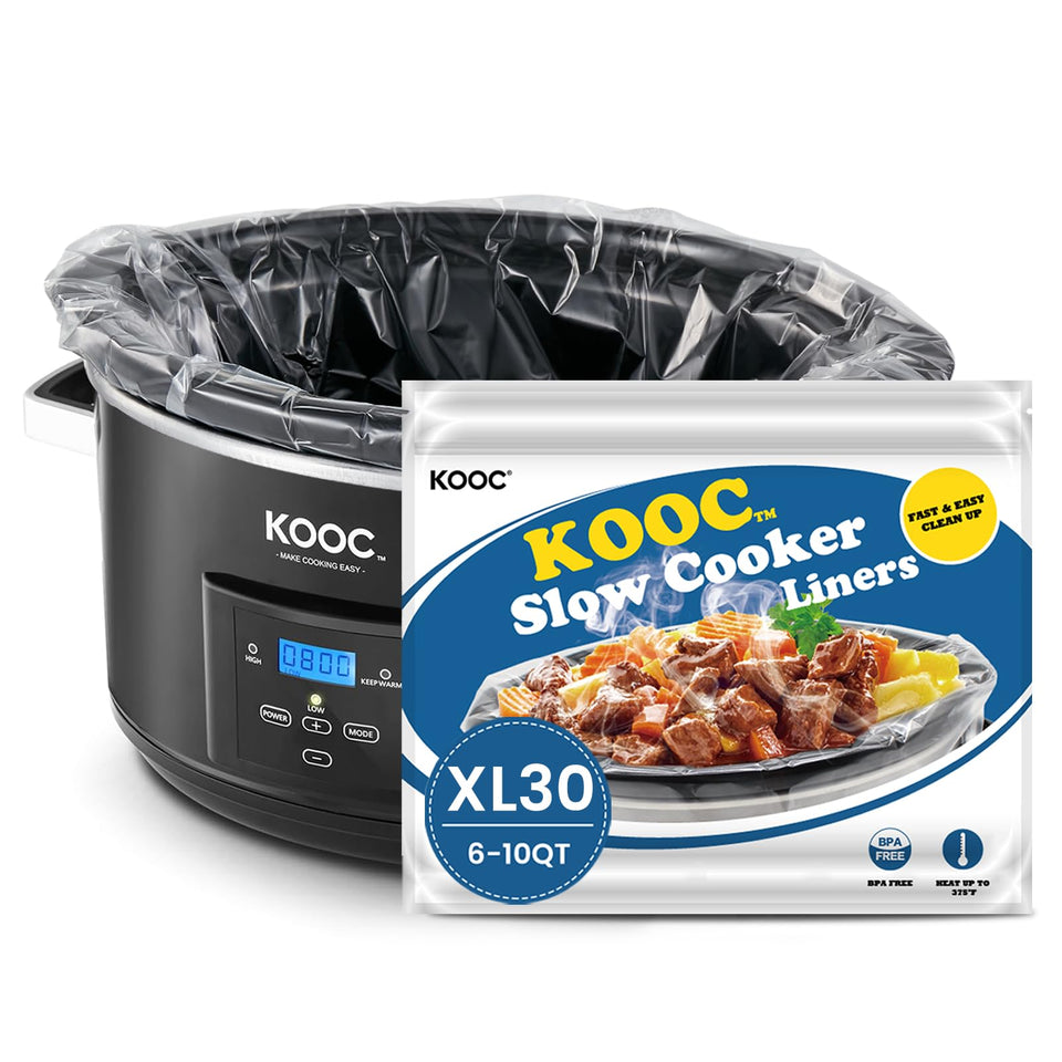 KOOC slow cooker liners 14x22 overview for quick cleanup and easy meals