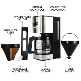 Koolatron Kenmore charcoal water filter improves tap water flavor.
