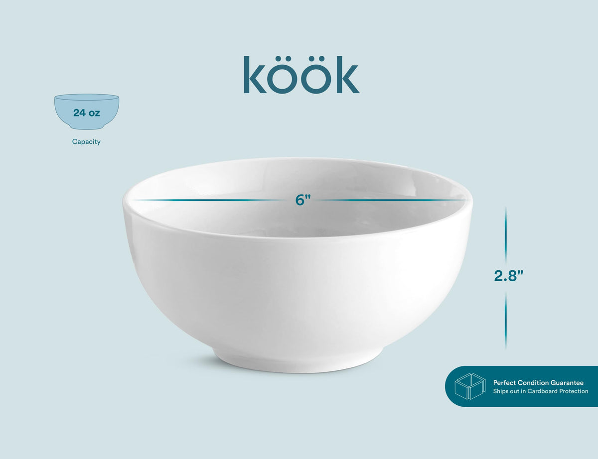 KooK bowls serve breakfast or dinner in marshmallow white
