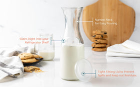 KooK Glass Carafe set 3 is dishwasher-safe for quick cleanup.